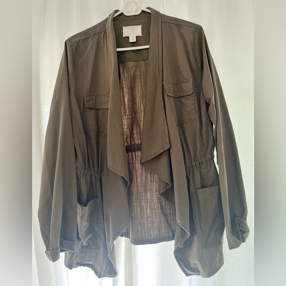Caslon cotton blend light jacket size medium